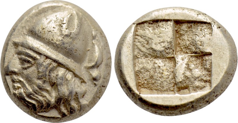 IONIA. Phokaia. EL Hekte (Circa 478-387 BC). 

Obv: Bearded head of Hephaistos...
