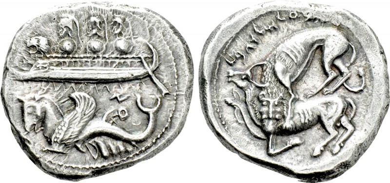 PHOENICIA. Byblos (Gebal). 'Ozba'al (Circa 400-365 BC). Shekel.

Obv: Three ho...