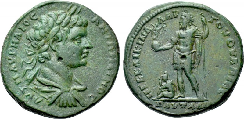THRACE. Pautalia. Caracalla (198-217). Ae. Kaikina Largos, hegemon. 

Obv: AVT...