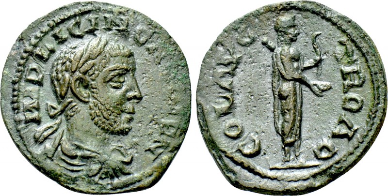TROAS. Alexandria. Gallienus (253-268). Ae As. 

Obv: IMP LICIN GALLIEN. 
Lau...