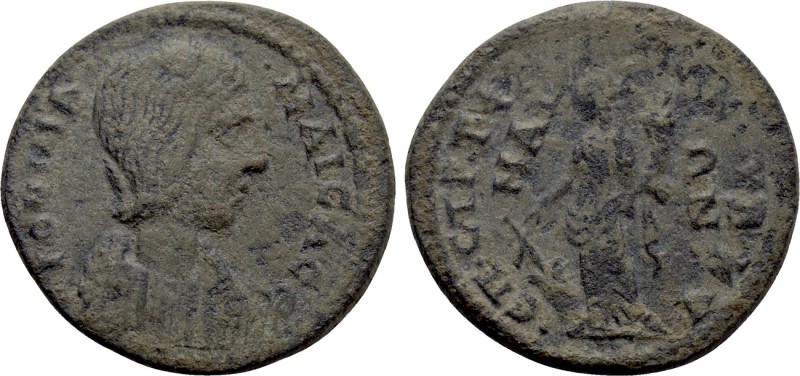 AEOLIS. Cyme. Julia Maesa (Augusta, 218-224/5). Ae. T. Phl. Tychikos II, strateg...
