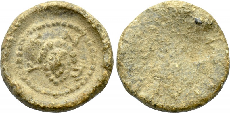 IONIA. Ephesus. PB Tessera (Circa 2nd-3rd centuries). 

Obv: Γ Ν Π Ρ. 
Facing...