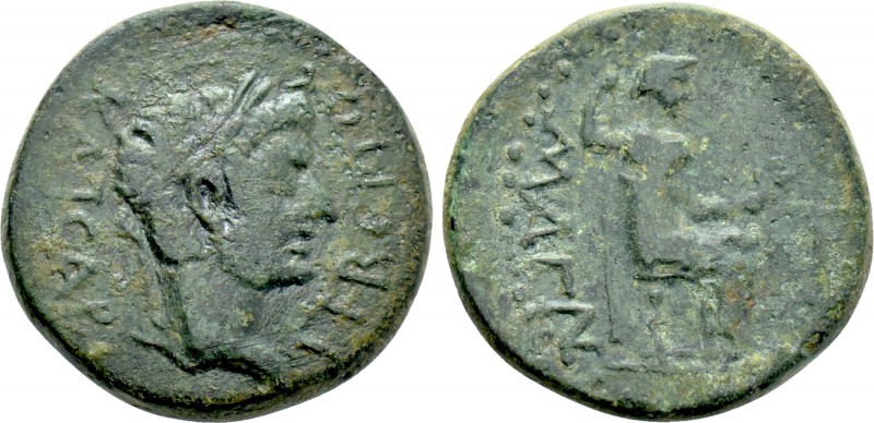 IONIA. Magnesia ad Maeandrum. Tiberius (14-37). Ae. 

Obv: TIBЄPIOC KAICAP. 
...