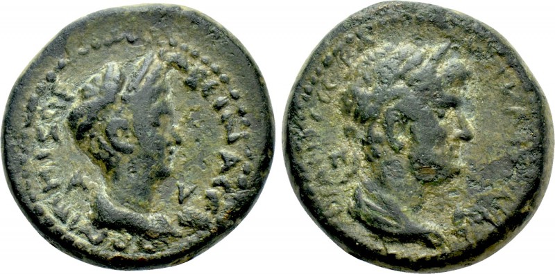 CILICIA. Pompeopolis (Soli). Hadrian with Sabina (117-138). Ae. Dated CY 197 (13...