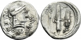 C. NORBANUS. Denarius (83 BC). Contemporary imitation of Rome.