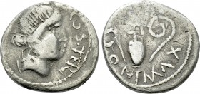JULIUS CAESAR. Denarius (47-46 BC). Contemporary imitation of uncertain mint in North Africa, possibly Utica.