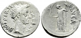 JULIUS CAESAR. Denarius (44 BC). Rome. L. Aemilius Buca, moneyer. Lifetime issue.
