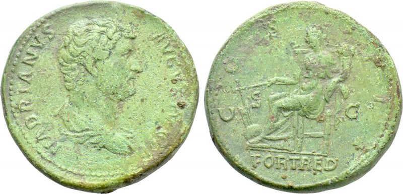 HADRIAN (117-138). Sestertius. Rome. 

Obv: HADRIANVS AVGVSTVS P P. 
Barehead...