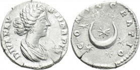 DIVA FAUSTINA II (Died 175/6). Denarius. Rome. Struck under Marcus Aurelius.