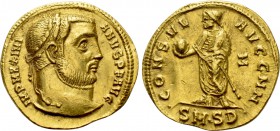 GALERIUS (305-311). GOLD Aureus. Serdica.