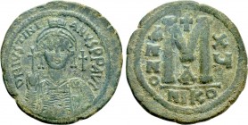 JUSTINIAN I (527-565). Follis. Nicomedia. Dated RY 15 (541/2).