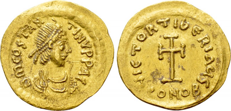 TIBERIUS II CONSTANTINE (578-582). GOLD Tremissis. Constantinople. 

Obv: δ M ...