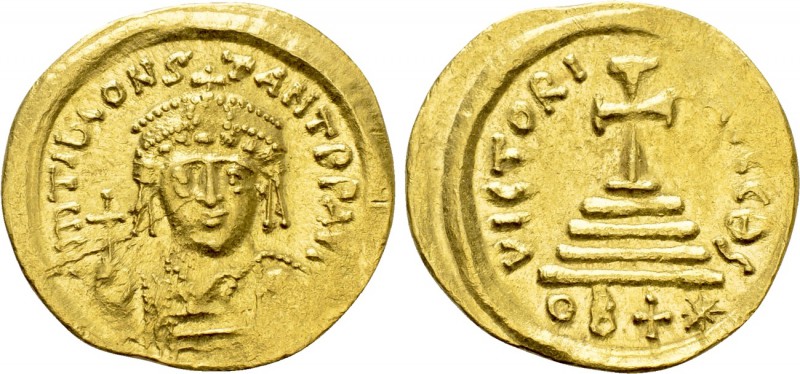 TIBERIUS II CONSTANTINE (578-582). Gold Solidus. Constantinople. Light weight is...