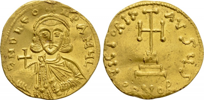 LEO III THE "ISAURIAN" (717-741). GOLD Solidus. Constantinople. 

Obv: δ N D L...