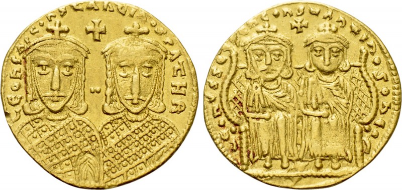 LEO IV with CONSTANTINE VI, LEO III and CONSTANTINE V (775-780 BC). GOLD Solidus...