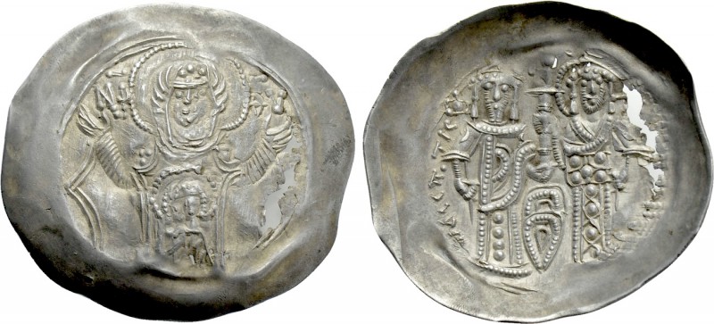 UNCERTAIN (Circa 11th-12th centuries). Silver Trachy.

Obv: MP - ΘV.
The Virg...