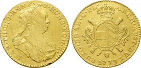 AUSTRIA. Holy Roman Empire. Maria Theresia (1740-1780). GOLD 2 Souverain d'or (1779). Brussels.