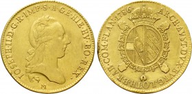 ITALY. Milano. Joseph II (Holy Roman Emperor, 1765-1790). GOLD Sovrano (1786-M).