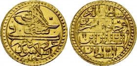 OTTOMAN EMPIRE. Selim III (AH 1203-1222 / AD 1789-1807). GOLD Zeri Mahbub. Islambul (Constantinople) mint. Dated AH 1203//11 (1799).