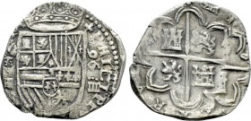 SPAIN. Philip II (1556-1598). Cob 4 Reales ([15]96). Segovia.