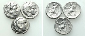 3 Tetradrachms of Alexander the Great.