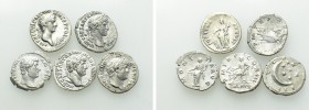 5 Denari of Hadrian and Nerva.