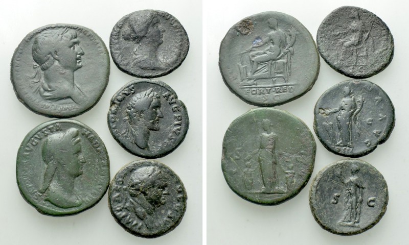 5 Roman Coins. 

Obv: .
Rev: .

. 

Condition: See picture.

Weight: g....