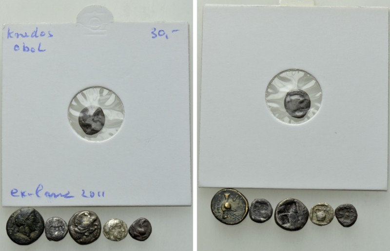 6 Greek Coins. 

Obv: .
Rev: .

. 

Condition: See picture.

Weight: g....