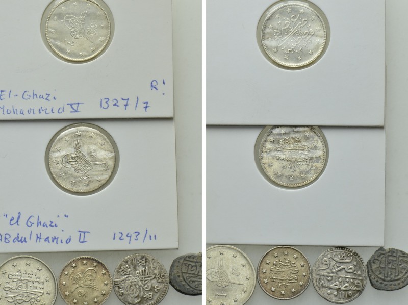 6 Ottoman Coins. 

Obv: .
Rev: .

. 

Condition: See picture.

Weight: ...