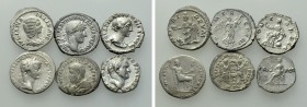 6 Roman Silver Coins.