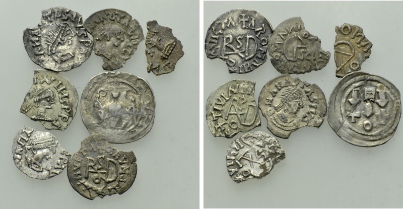 7 Broken Coins of the Gepids and the Medieval Period. 

Obv: .
Rev: .

. 
...