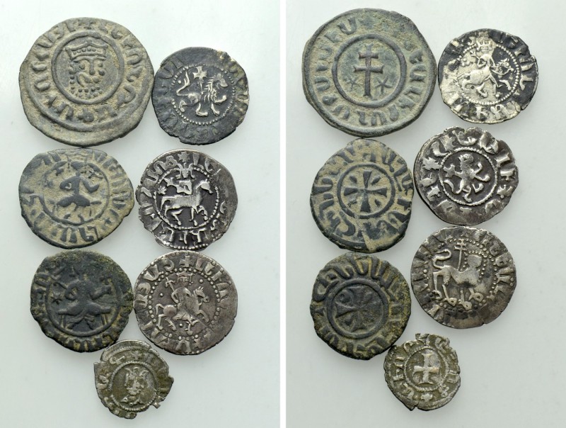 7 Coins of Cilician Armenia. 

Obv: .
Rev: .

. 

Condition: See picture....