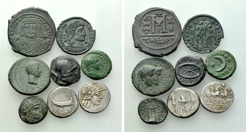 8 Ancient Coins. 

Obv: .
Rev: .

. 

Condition: See picture.

Weight: ...