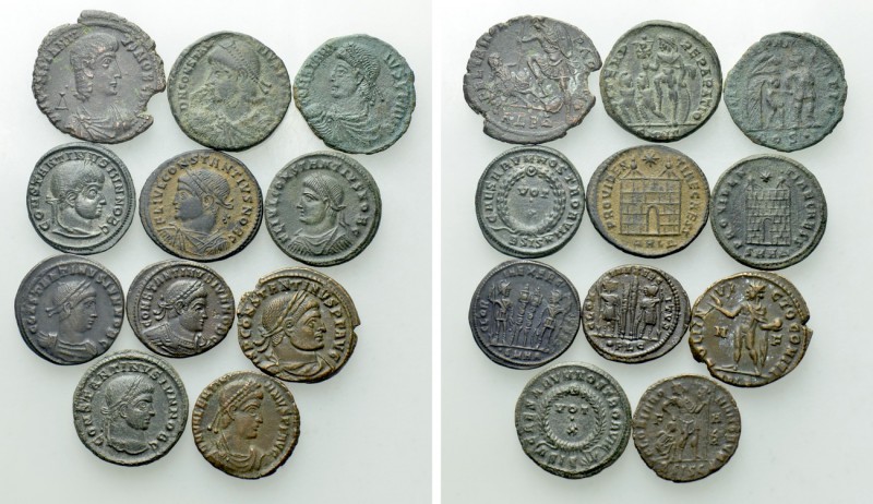 11 Coins of Constantius II and Constantinus II; Including Rare Types.

Obv: ....