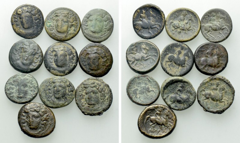 10 Coins of Larissa; ex BCD Collection (with collectors tickets). 

Obv: .
Re...