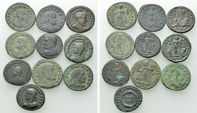 10 Coins of Licinius I and II; Including Rare Types. 

Obv: .
Rev: .

. 
...