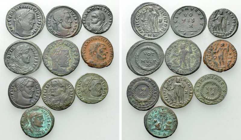 10 Coins of Licinius I and II; Including Rare Types. 

Obv: .
Rev: .

. 
...