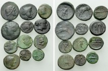 12 Greek Bronze Coins from the BCD Collection.