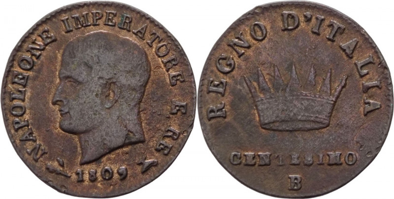 Bologna - Napoleone I Re d'Italia (1805-1814) - 1 centesimo 1809 - Pagani 74 - C...