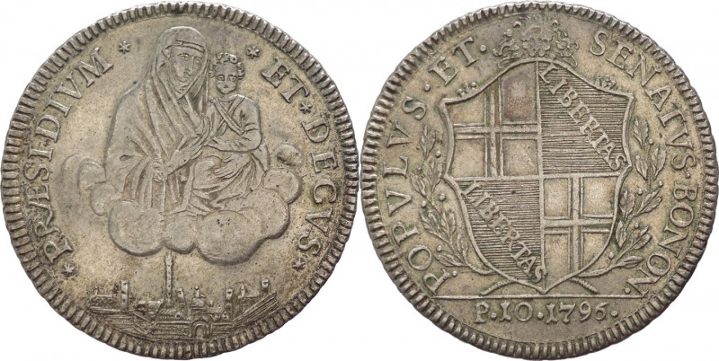 Bologna - Governo Popolare (1796-1797) - Scudo da 10 Paoli 1796 - Pag. 35 MIR 58...