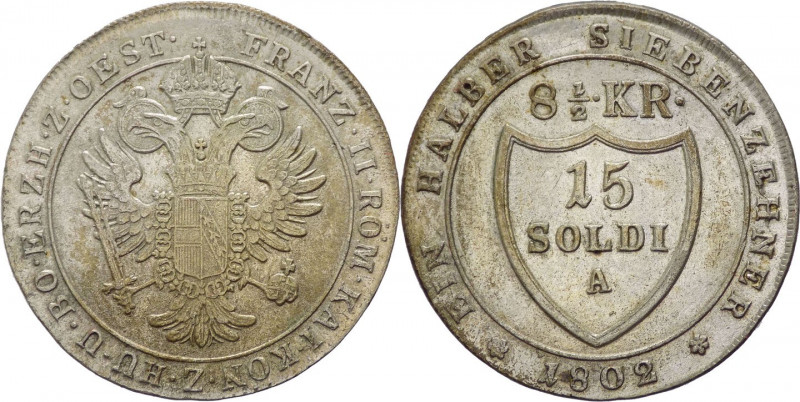 Gorizia - Francesco II d'Asburgo Lorena (1797-1806) - 15 Soldi 1802 - Vienna - G...