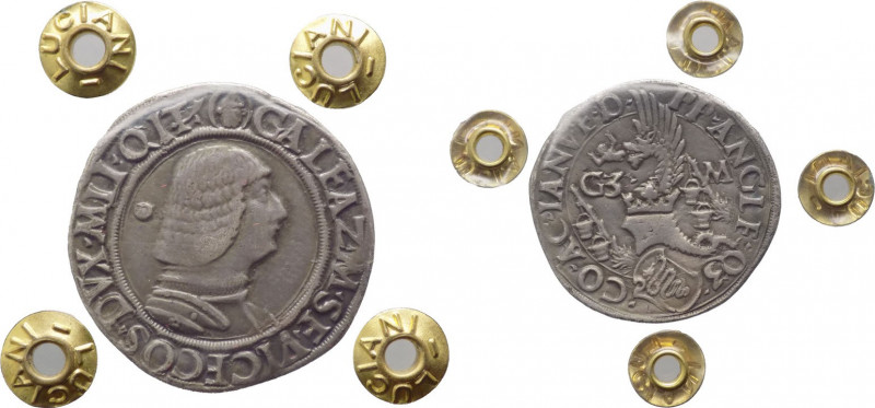 Milano - Galeazzo Maria Sforza (1466-1476) - Testone con biscione non coronato n...