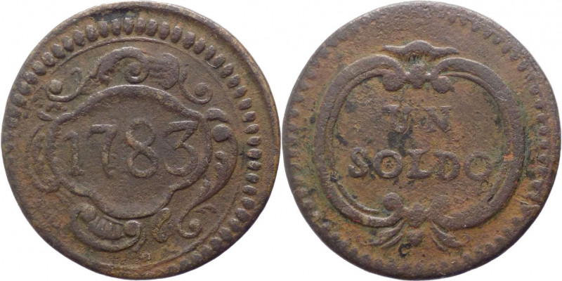 Modena - Ercole III d'Este (1780-1796) - 1 soldo 1783 - Cu - gr.2,12

BB

SP...