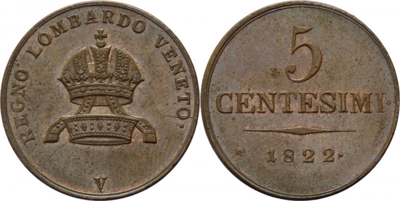 Lombardo Veneto - Venezia - Francesco I d'Asburgo (1815-1835) - 5 Centesimi 1822...