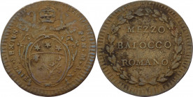 Stato Pontificio - Roma - Pio VI, Braschi (1775-1799) - Mezzo Baiocco Romano anno X del I°Tipo (Stemma ovale) - Muntoni 138 - Cu - gr.5,75

BB

SP...
