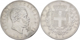 Regno d'Italia - Vittorio Emanuele II (1861-1878) 5 lire 1878, Zecca di Roma - Gig.53 - Ag - Colpo al bordo

qBB 

SPEDIZIONE SOLO IN ITALIA - SHI...