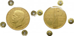 Regno d'Italia - Vittorio Emanuele III (1900-1943) - 100 lire "fascione" 1923 - Gig.7 - Au - RARO (R) - periziato Filnum: BB 

BB 

SPEDIZIONE SOL...