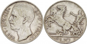 Regno d'Italia - Vittorio Emanuele III (1900-1943) - 10 Lire "Biga" 1928 * (una rosetta) - Ag - Gig. 57

BB 

SPEDIZIONE SOLO IN ITALIA - SHIPPING...