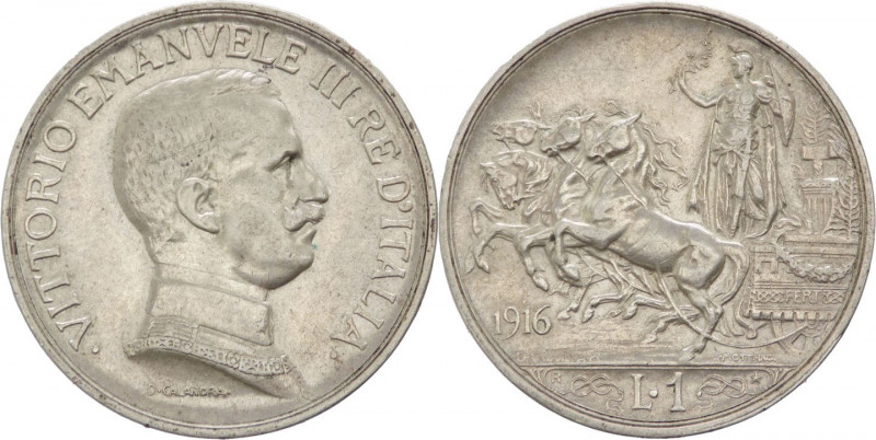 Regno d'Italia - Vittorio Emanuele III (1900-1943) - 1 Lira "Quadriga Briosa" 19...