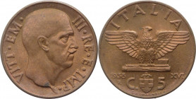 Regno d'Italia - Vittorio Emanuele III (1900-1943) - 5 Centesimi "Impero" 1938 anno XVI - rame rosso - Gig.286 - Cu

FDC

SPEDIZIONE SOLO IN ITALI...